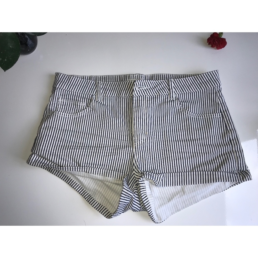 Vertical striped shorts